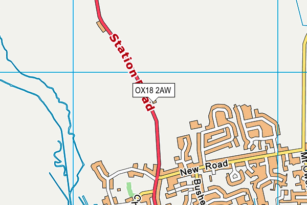 OX18 2AW map - OS VectorMap District (Ordnance Survey)