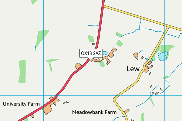OX18 2AZ map - OS VectorMap District (Ordnance Survey)