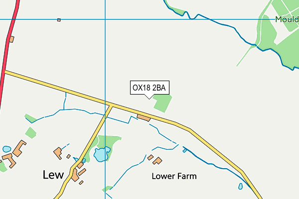 OX18 2BA map - OS VectorMap District (Ordnance Survey)