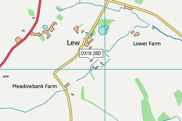 OX18 2BD map - OS VectorMap District (Ordnance Survey)