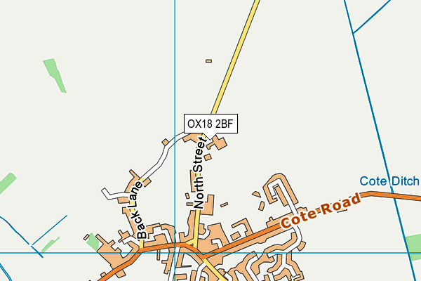 OX18 2BF map - OS VectorMap District (Ordnance Survey)
