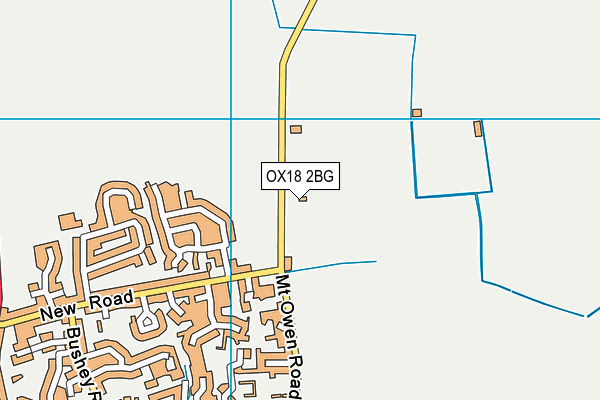 OX18 2BG map - OS VectorMap District (Ordnance Survey)