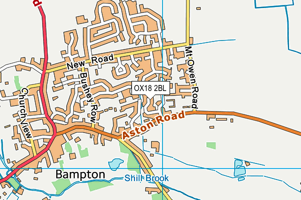 OX18 2BL map - OS VectorMap District (Ordnance Survey)