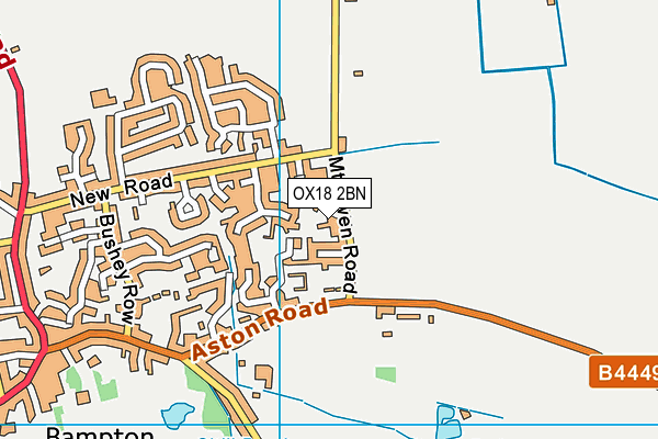OX18 2BN map - OS VectorMap District (Ordnance Survey)