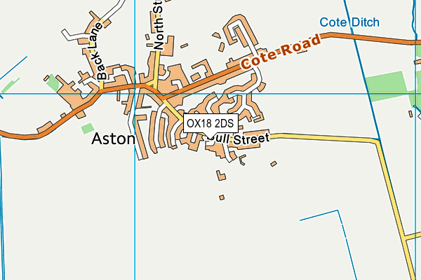 OX18 2DS map - OS VectorMap District (Ordnance Survey)