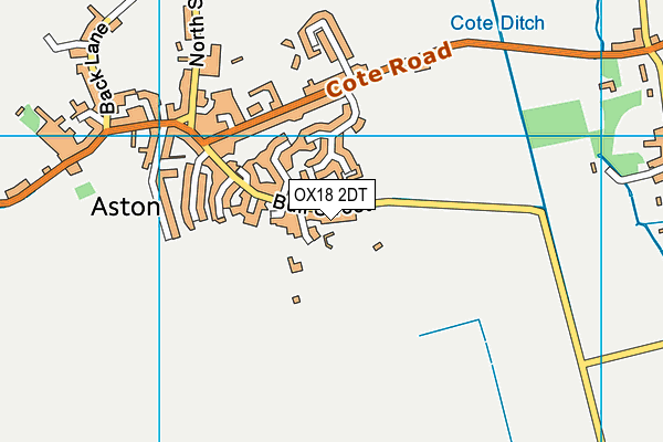 OX18 2DT map - OS VectorMap District (Ordnance Survey)