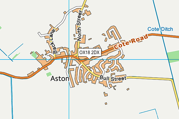 OX18 2DX map - OS VectorMap District (Ordnance Survey)