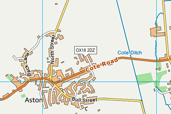 OX18 2DZ map - OS VectorMap District (Ordnance Survey)