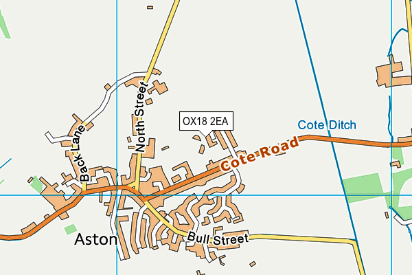 OX18 2EA map - OS VectorMap District (Ordnance Survey)