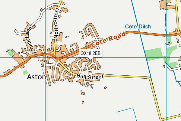 OX18 2EB map - OS VectorMap District (Ordnance Survey)
