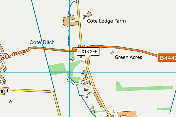 OX18 2EE map - OS VectorMap District (Ordnance Survey)