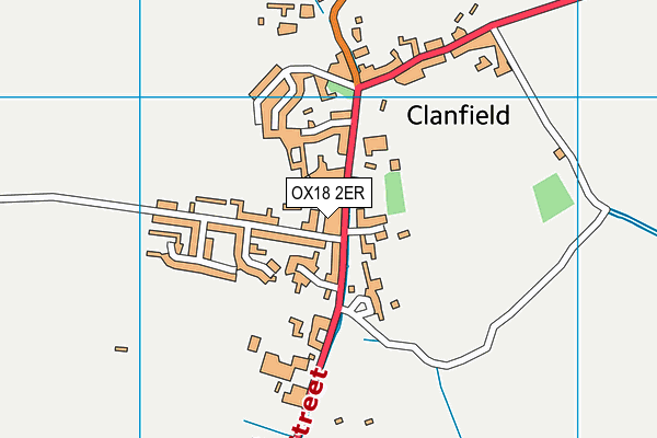 OX18 2ER map - OS VectorMap District (Ordnance Survey)