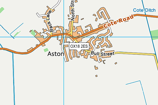 OX18 2ES map - OS VectorMap District (Ordnance Survey)