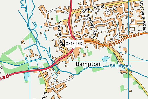 OX18 2EX map - OS VectorMap District (Ordnance Survey)