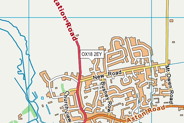 OX18 2EY map - OS VectorMap District (Ordnance Survey)