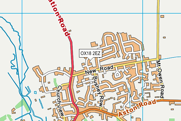 OX18 2EZ map - OS VectorMap District (Ordnance Survey)