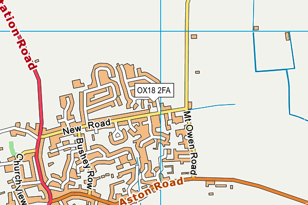 OX18 2FA map - OS VectorMap District (Ordnance Survey)