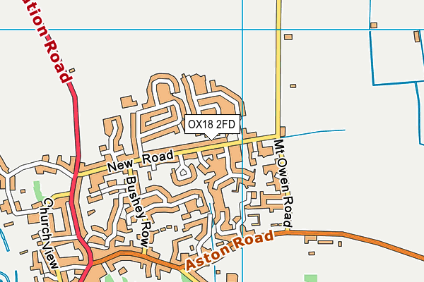 OX18 2FD map - OS VectorMap District (Ordnance Survey)
