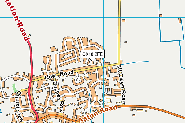 OX18 2FE map - OS VectorMap District (Ordnance Survey)
