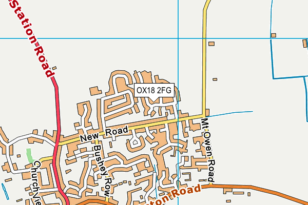 OX18 2FG map - OS VectorMap District (Ordnance Survey)