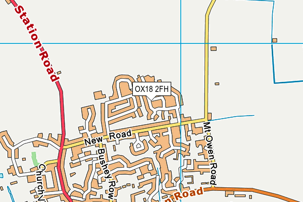OX18 2FH map - OS VectorMap District (Ordnance Survey)