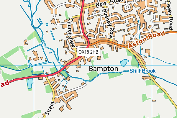 OX18 2HB map - OS VectorMap District (Ordnance Survey)