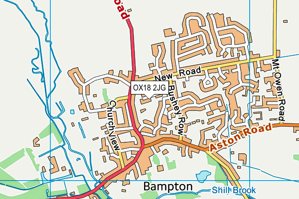 OX18 2JG map - OS VectorMap District (Ordnance Survey)