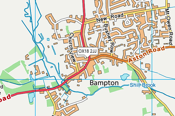 OX18 2JJ map - OS VectorMap District (Ordnance Survey)