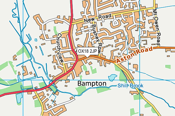 OX18 2JP map - OS VectorMap District (Ordnance Survey)