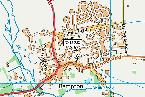 OX18 2JX map - OS VectorMap District (Ordnance Survey)