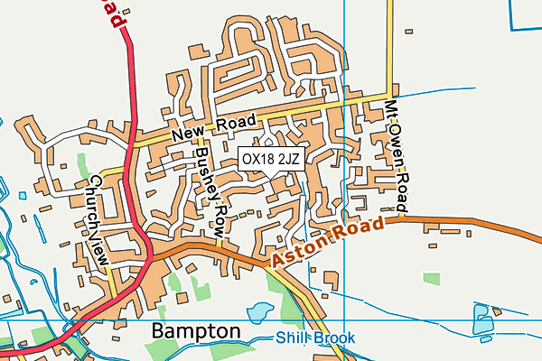 OX18 2JZ map - OS VectorMap District (Ordnance Survey)