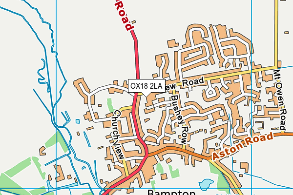 OX18 2LA map - OS VectorMap District (Ordnance Survey)