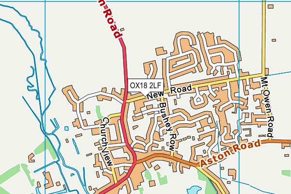OX18 2LF map - OS VectorMap District (Ordnance Survey)