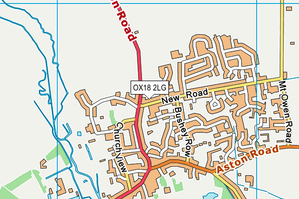 OX18 2LG map - OS VectorMap District (Ordnance Survey)