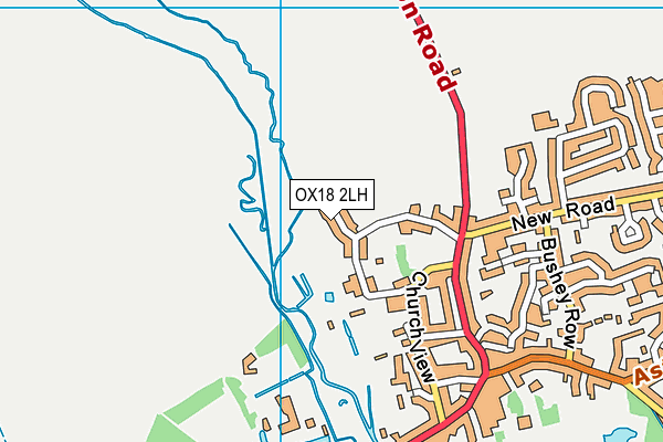 OX18 2LH map - OS VectorMap District (Ordnance Survey)