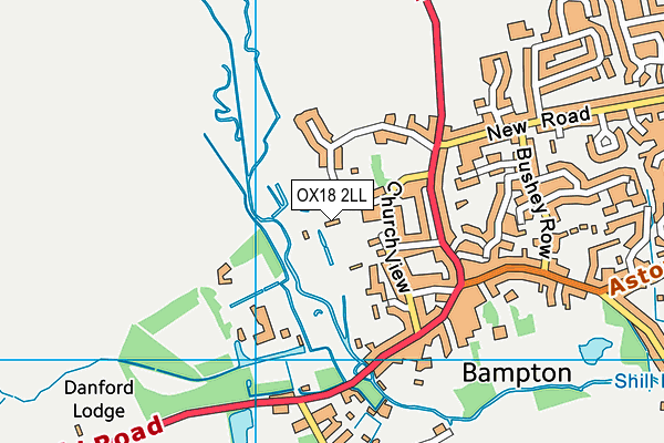 OX18 2LL map - OS VectorMap District (Ordnance Survey)