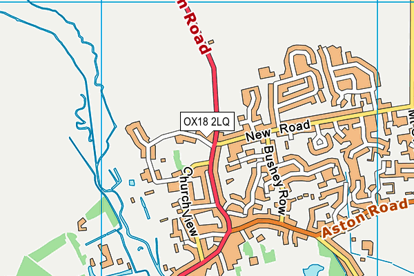 OX18 2LQ map - OS VectorMap District (Ordnance Survey)