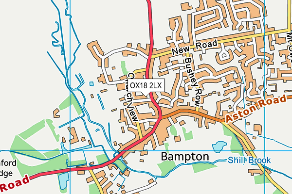 OX18 2LX map - OS VectorMap District (Ordnance Survey)