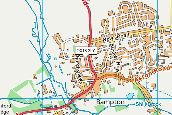 OX18 2LY map - OS VectorMap District (Ordnance Survey)