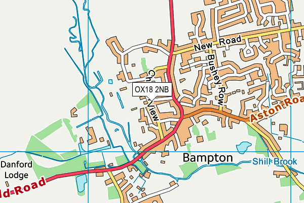 OX18 2NB map - OS VectorMap District (Ordnance Survey)