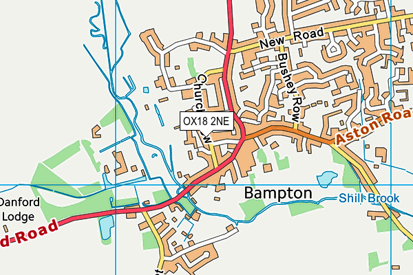 OX18 2NE map - OS VectorMap District (Ordnance Survey)