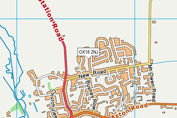 OX18 2NJ map - OS VectorMap District (Ordnance Survey)