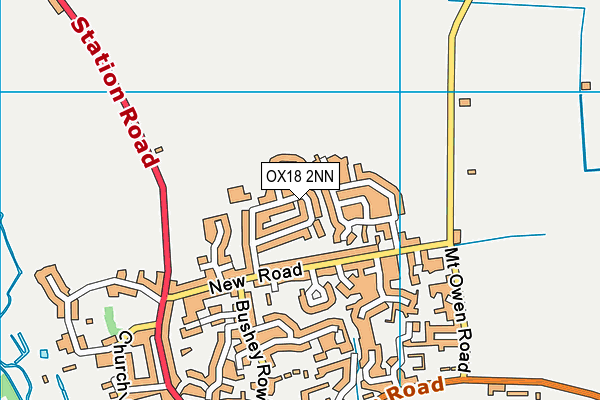 OX18 2NN map - OS VectorMap District (Ordnance Survey)