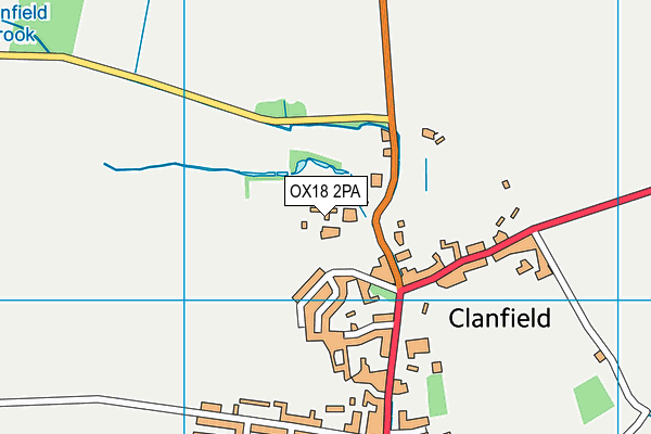 OX18 2PA map - OS VectorMap District (Ordnance Survey)