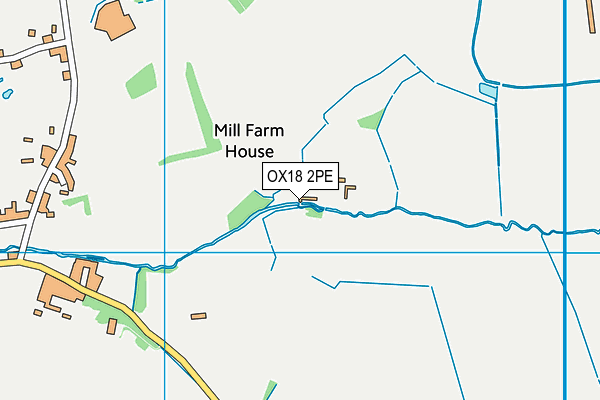 OX18 2PE map - OS VectorMap District (Ordnance Survey)