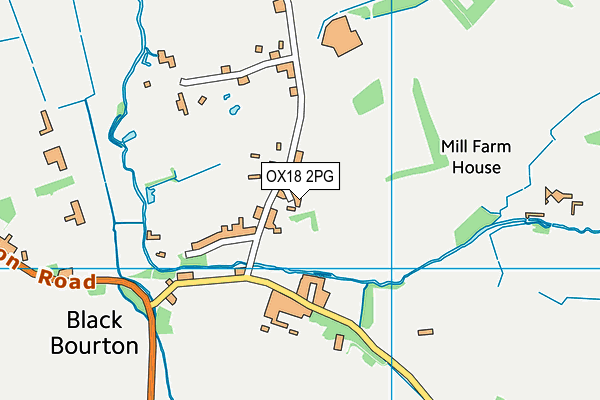 OX18 2PG map - OS VectorMap District (Ordnance Survey)