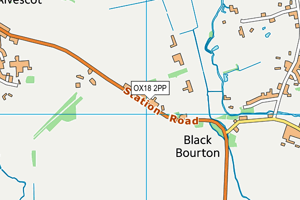 OX18 2PP map - OS VectorMap District (Ordnance Survey)