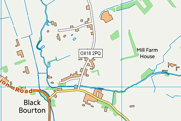 OX18 2PQ map - OS VectorMap District (Ordnance Survey)