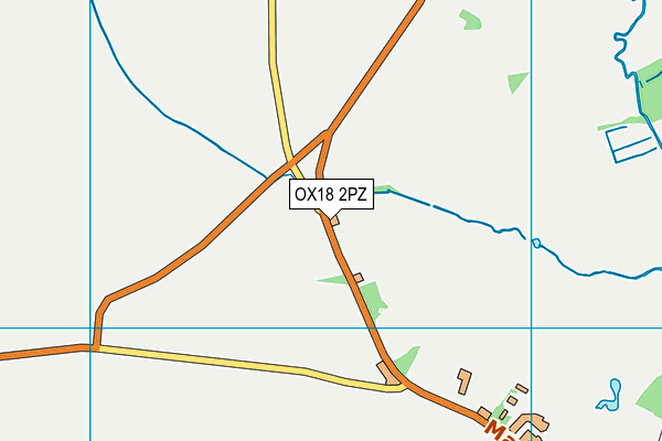 OX18 2PZ map - OS VectorMap District (Ordnance Survey)