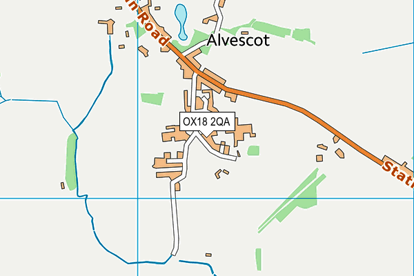 OX18 2QA map - OS VectorMap District (Ordnance Survey)
